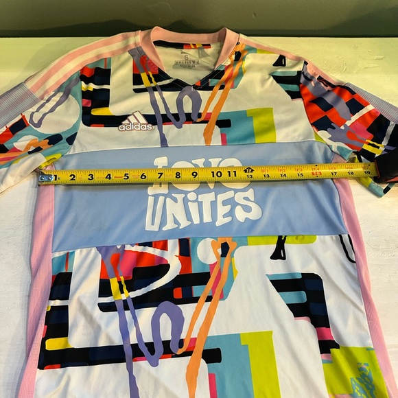 AOP Adidas Love Unites Allover Multicolor Jersey - Picture 9 of 14